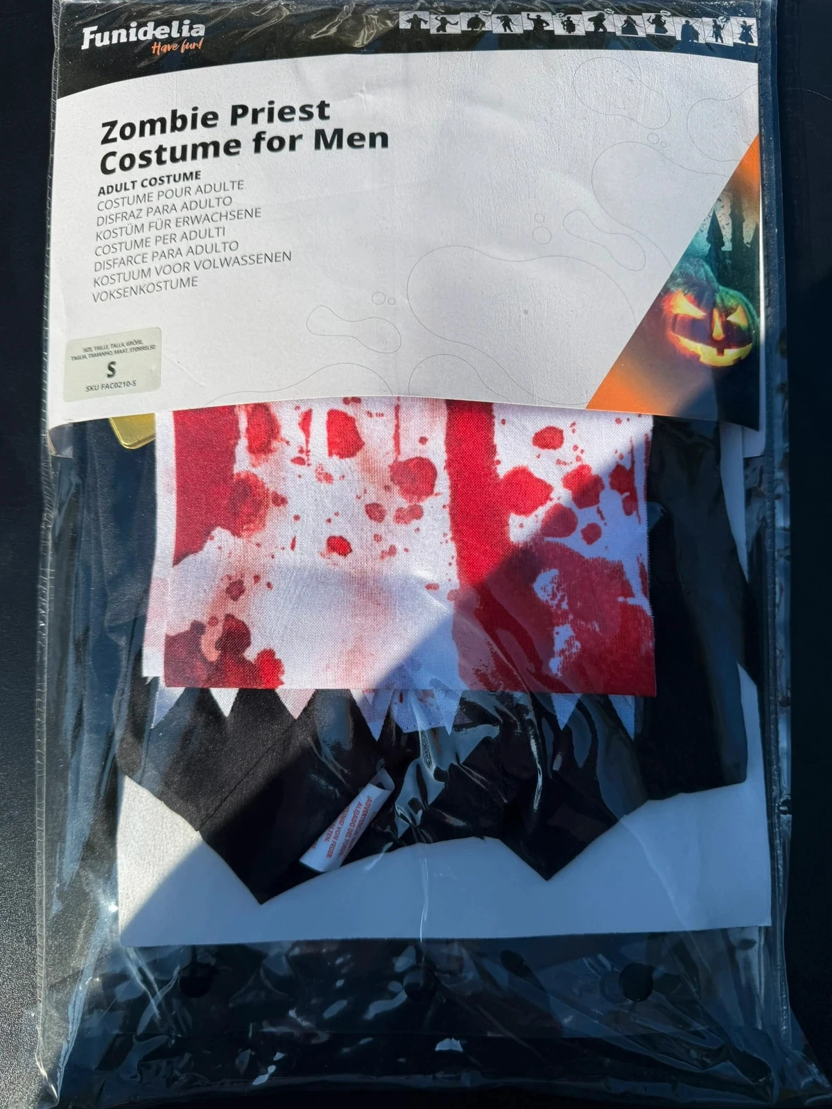 Used once zombie priest Halloween costume size small – photo 10
